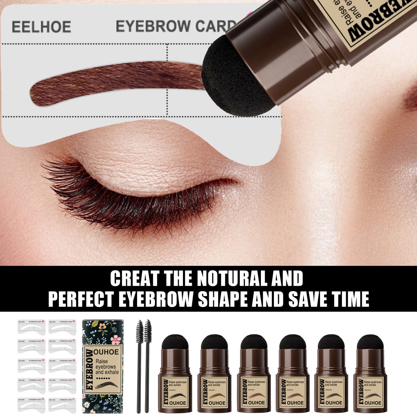 Eyebrow Stamp Powder Stick Thrush Eyebrow Print Hairline Sculpting Contour - NJPH Best Selling 