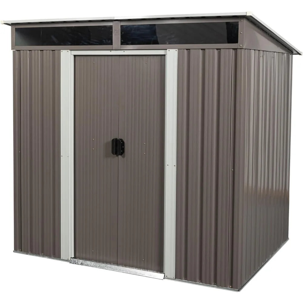 6x5 FT Outdoor Storage Shed with Sliding Door, Outside Tool Sheds Outside Storage Cabinet, Outdoor Storage Shed - NJPH Best Selling 