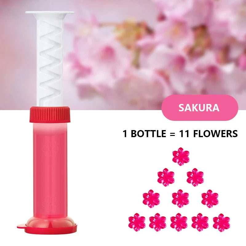 1/2Pcs Flower Toilet Cleaner Gel Syringe Aromatic Drain Toilet Cleaning Detergent Air Freshener Remove Odors Home Bathroom Tools - NJPH Best Selling 