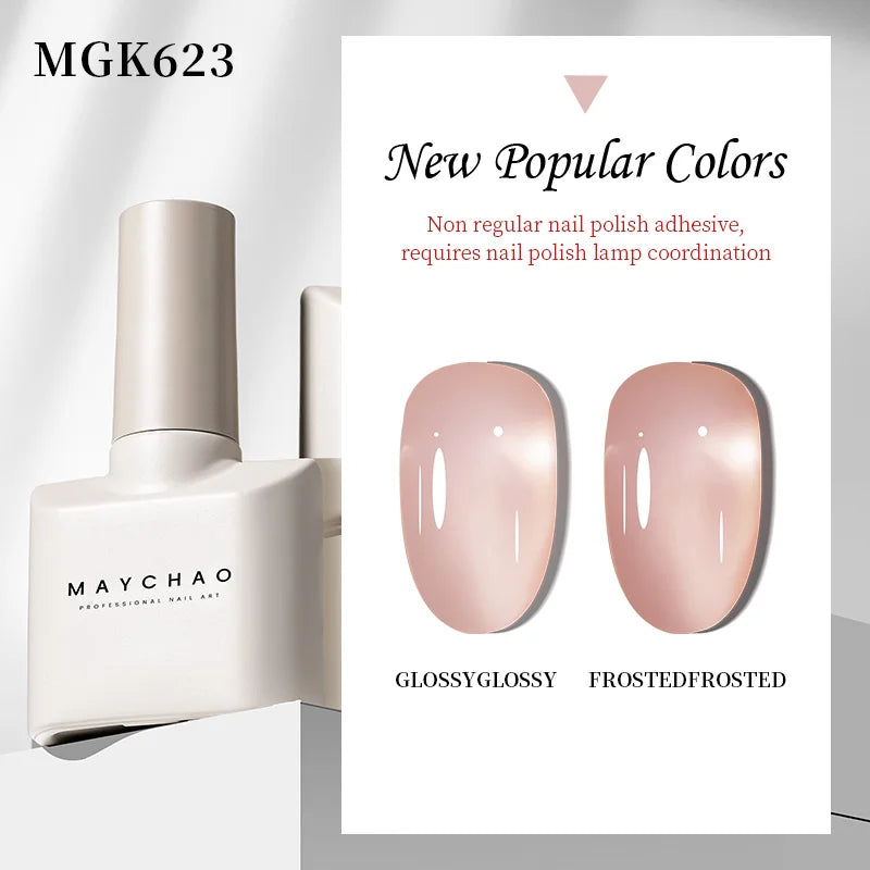 MAYCHAO 12ml Gel Nail Polish 48 Colors Glossy Semi Permanent Soak Off UV LED Frosted Gel Nails Painting Varnish - NJPH Best Selling 