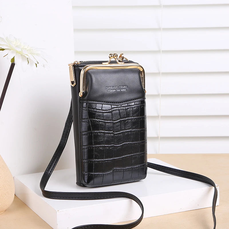 NEW Fashion Stone Pattern Crossbody Bag Women's PU Leather Luxury Samll Phone Pocket Ladies Purse Shoulder Bags Handbags - NJPH Best Selling 