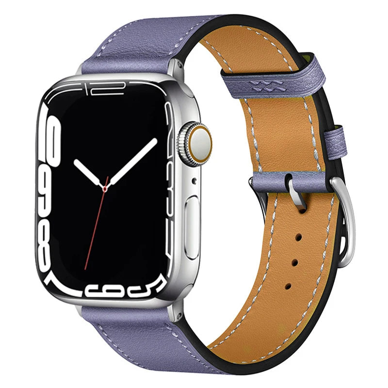 Leather Watch Straps for Apple Watch band 44mm 49mm 45mm 42mm 40mm 41mm 38mm sport bracelet iWatch series Ultra 9-8-7-6-5-4-3-SE - NJPH Best Selling 