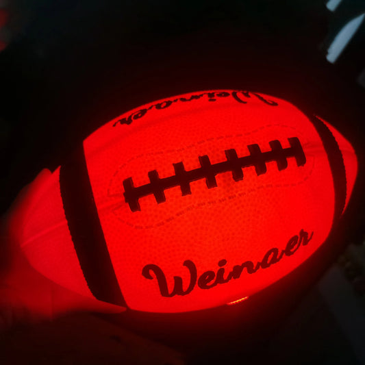 Light Up Football - Glow in the Dark FootBall - NO 6 - Outdoor Sports Birthday Gifts for Boys 8-15+ Year Old - Kids - Cool Toys - NJPH Best Selling 