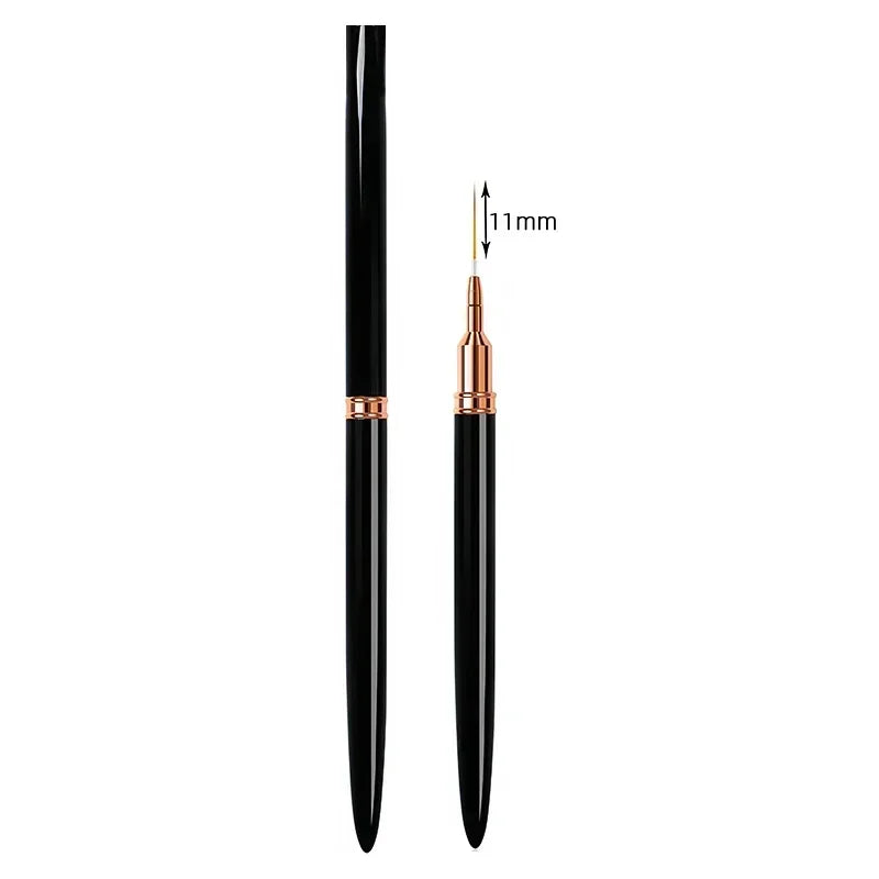 Professional Stripe Nail Art Brushes 1Pcs Nail Line Brush Black UV Gel Painting Pen Carved Nail Art Liner Brush for Manicure - NJPH Best Selling 