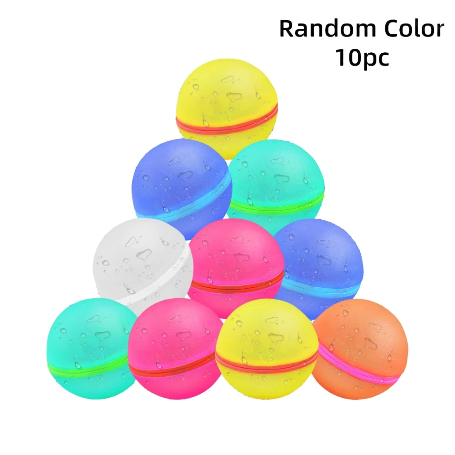 Children's outdoor water battle silicone water ball reusable magnetic suction swimming pool beach water burst ball color random - NJPH Best Selling 