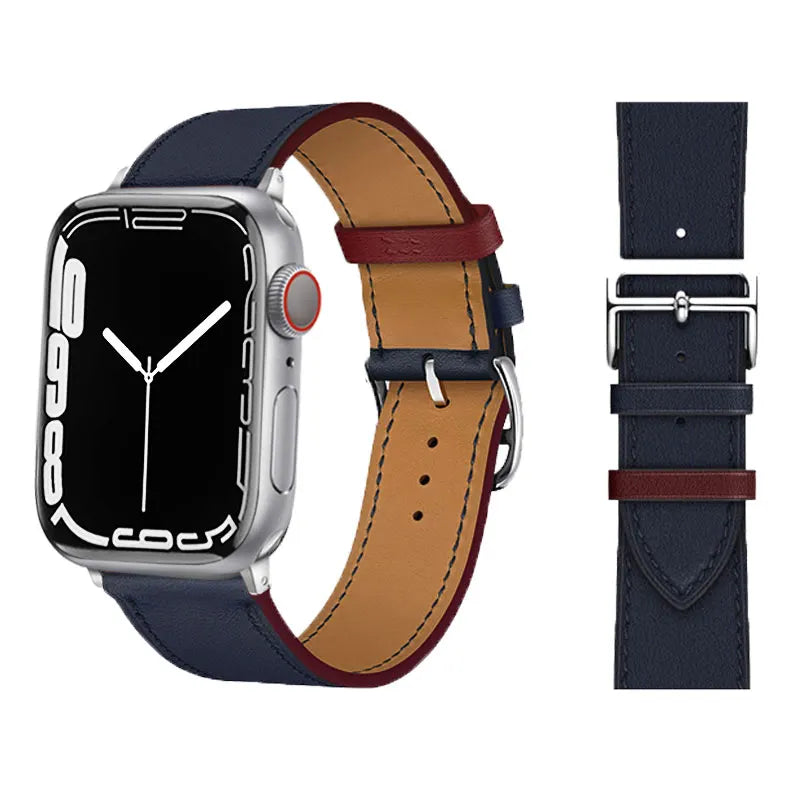 Leather Watch Straps for Apple Watch band 44mm 49mm 45mm 42mm 40mm 41mm 38mm sport bracelet iWatch series Ultra 9-8-7-6-5-4-3-SE - NJPH Best Selling 