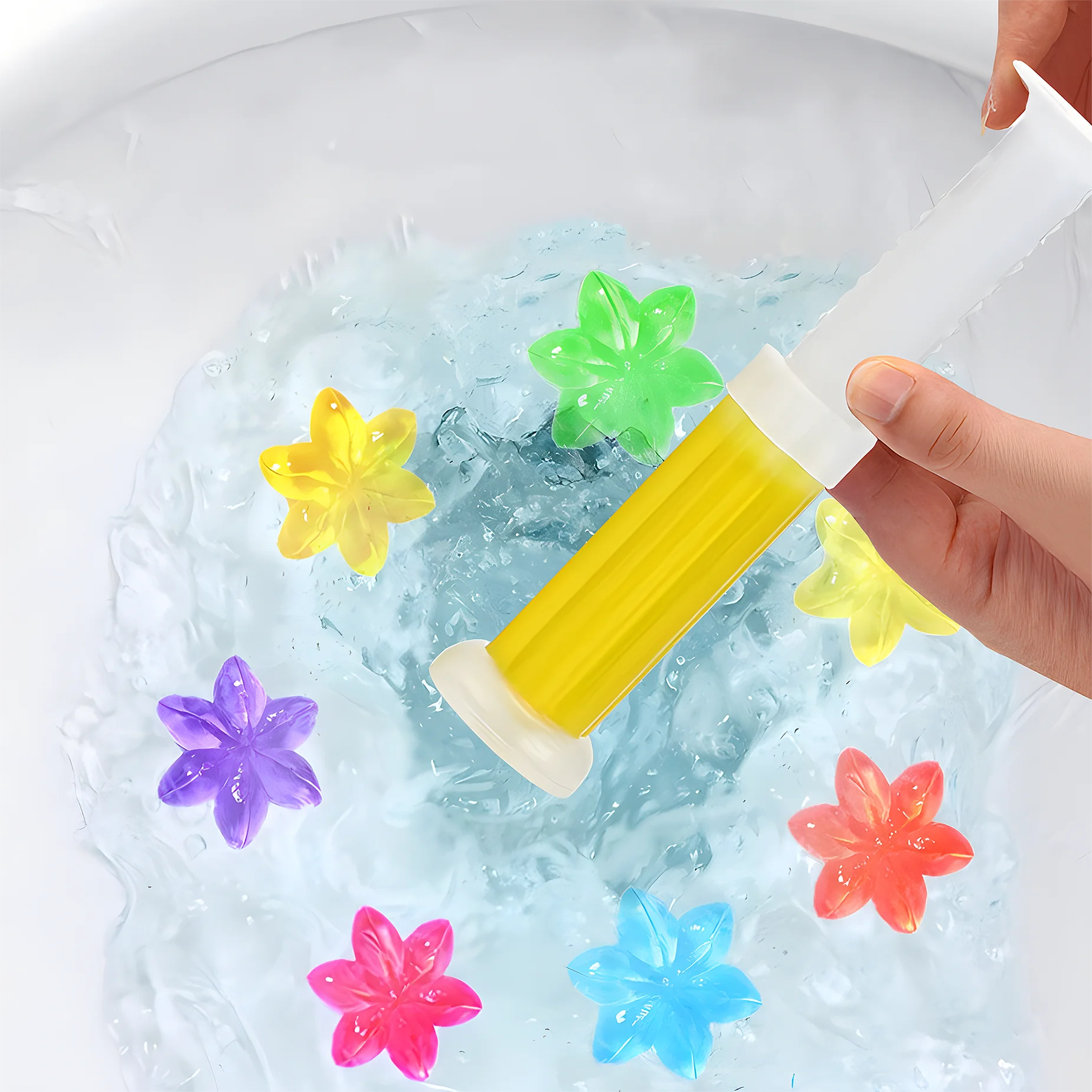 1/2Pcs Flower Toilet Cleaner Gel Syringe Aromatic Drain Toilet Cleaning Detergent Air Freshener Remove Odors Home Bathroom Tools - NJPH Best Selling 