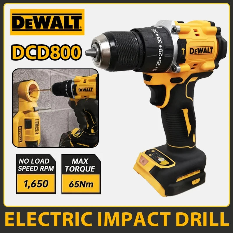 DeWalt DCD800 Electric Drill 20V Brushless Cordless Screwdriver Compact Drill Drill/Driver Power Tools For Dewalt 20V Battery - NJPH Best Selling 