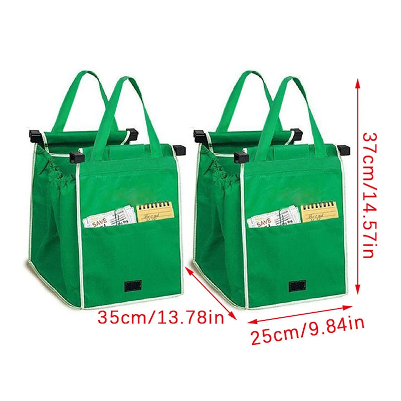 Supermarket Shopping Bag Eco Friendly Trolley Tote Thicken Cart Bags Large Capacity Handbag Foldable Reusable Women Cart Bag 1PC - NJPH Best Selling 