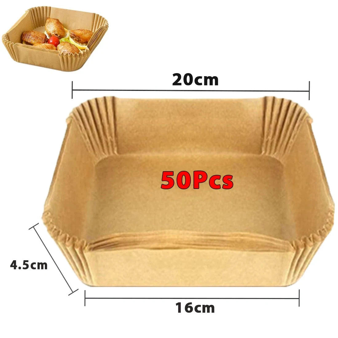 50/100Pcs Air Fryer Disposable Paper Non-Stick Airfryer Baking Papers Round Air-Fryer Paper Liners Paper Kitchen Accessories - NJPH Best Selling 