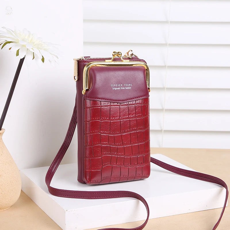 NEW Fashion Stone Pattern Crossbody Bag Women's PU Leather Luxury Samll Phone Pocket Ladies Purse Shoulder Bags Handbags - NJPH Best Selling 