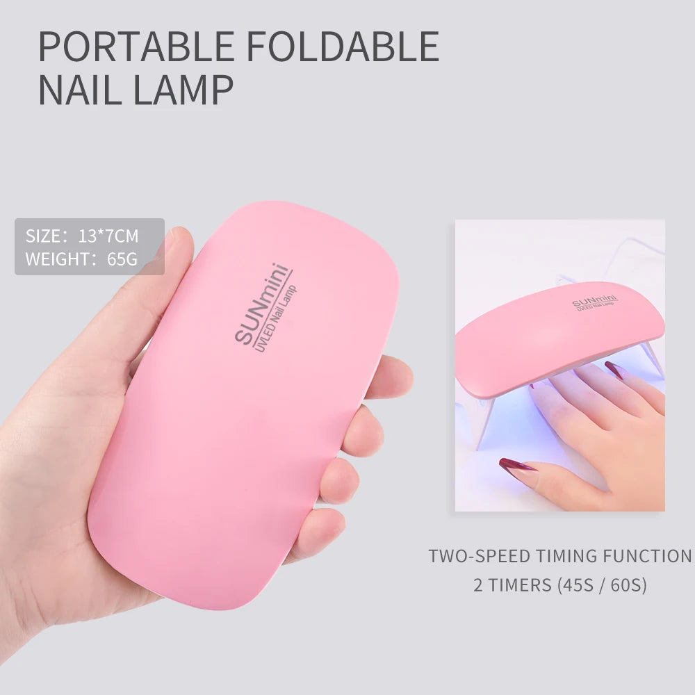 UV Nail Lamp Dryer Machine Portable USB Rechargeable UV LED Nail Quick Drying Light Handheld Manicure Lamp For Gel Varnish Tools - NJPH Best Selling 