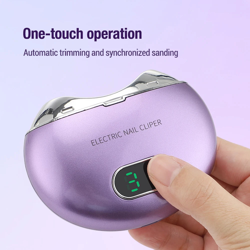 Electric Nail Clippers With UV Light Sterilization Baby Adult Automatic Nail Trimmer Cutter Finger Grinder Clipper Manicure Tool - NJPH Best Selling 