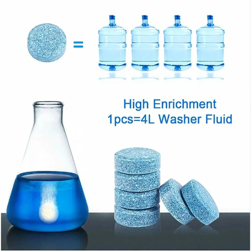 Solid Cleaner Car Windshield Cleaner Effervescent Tablet Auto Wiper Glass Solid Cleaning Concentrated Tablets Detergent - NJPH Best Selling 