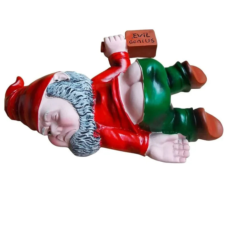 Creative Drunk Garden Gnome Patio Ornament Funny Rude Drunken Disorderly Statue Figurine Elves Pixie Bonsai Decoration - NJPH Best Selling 