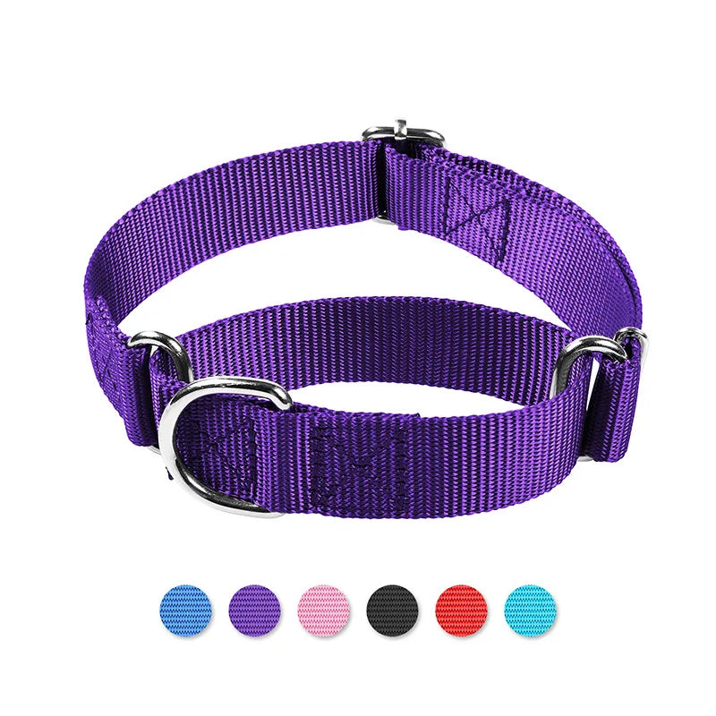 Dog Collar Adjustable Nylon Anti-Punch Pet Collar with Metal D Ring Strong & Durable for Medium & Large Dogs Training Dog Collar - NJPH Best Selling 