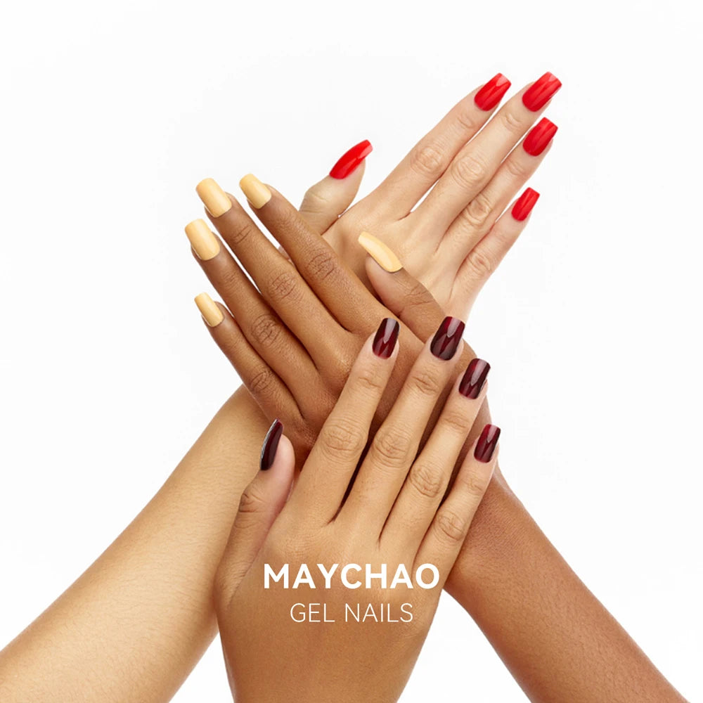 MAYCHAO 12ml Gel Nail Polish 48 Colors Glossy Semi Permanent Soak Off UV LED Frosted Gel Nails Painting Varnish - NJPH Best Selling 