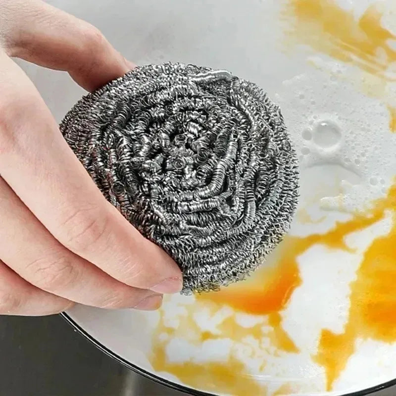 Wholesale Stainless Steel Cleaning Ball Multipurpose Kitchen Pot Pan Rustproof Oil Removal Scrubber Heavy Duty Steel Wire Balls - NJPH Best Selling 