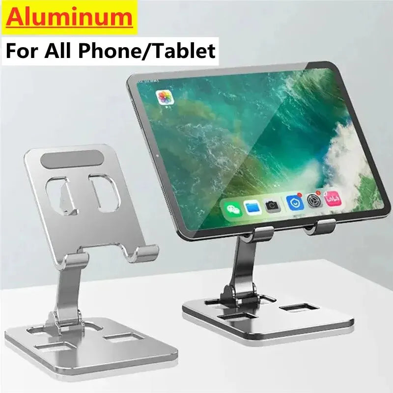 Universal Aluminum Alloy Portable Tablet Holder For iPad Adjustable Flexible Folding Lazy Desktop Live Mobile Phone Stand Mount - NJPH Best Selling 