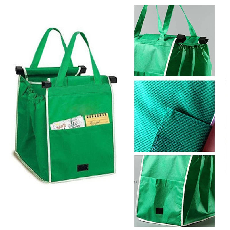 Supermarket Shopping Bag Eco Friendly Trolley Tote Thicken Cart Bags Large Capacity Handbag Foldable Reusable Women Cart Bag 1PC - NJPH Best Selling 