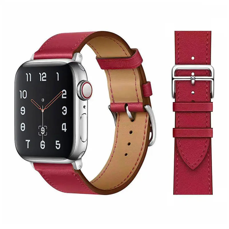 Leather Watch Straps for Apple Watch band 44mm 49mm 45mm 42mm 40mm 41mm 38mm sport bracelet iWatch series Ultra 9-8-7-6-5-4-3-SE - NJPH Best Selling 