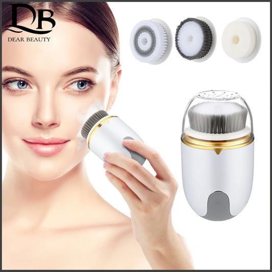 Multifunctional Electric Facial Cleansing Brush Rechargeable IPX5 Waterproof Remove Excess Oil Cutin Clean Pores USB Charging - NJPH Best Selling 