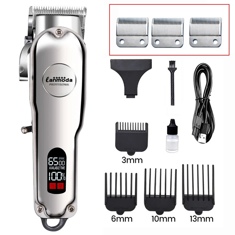 Professional Dog Hair Clipper All Metal Rechargeable Pet Trimmer Cat Shaver Cutting Machine Puppy Grooming Haircut Low Noice - NJPH Best Selling 