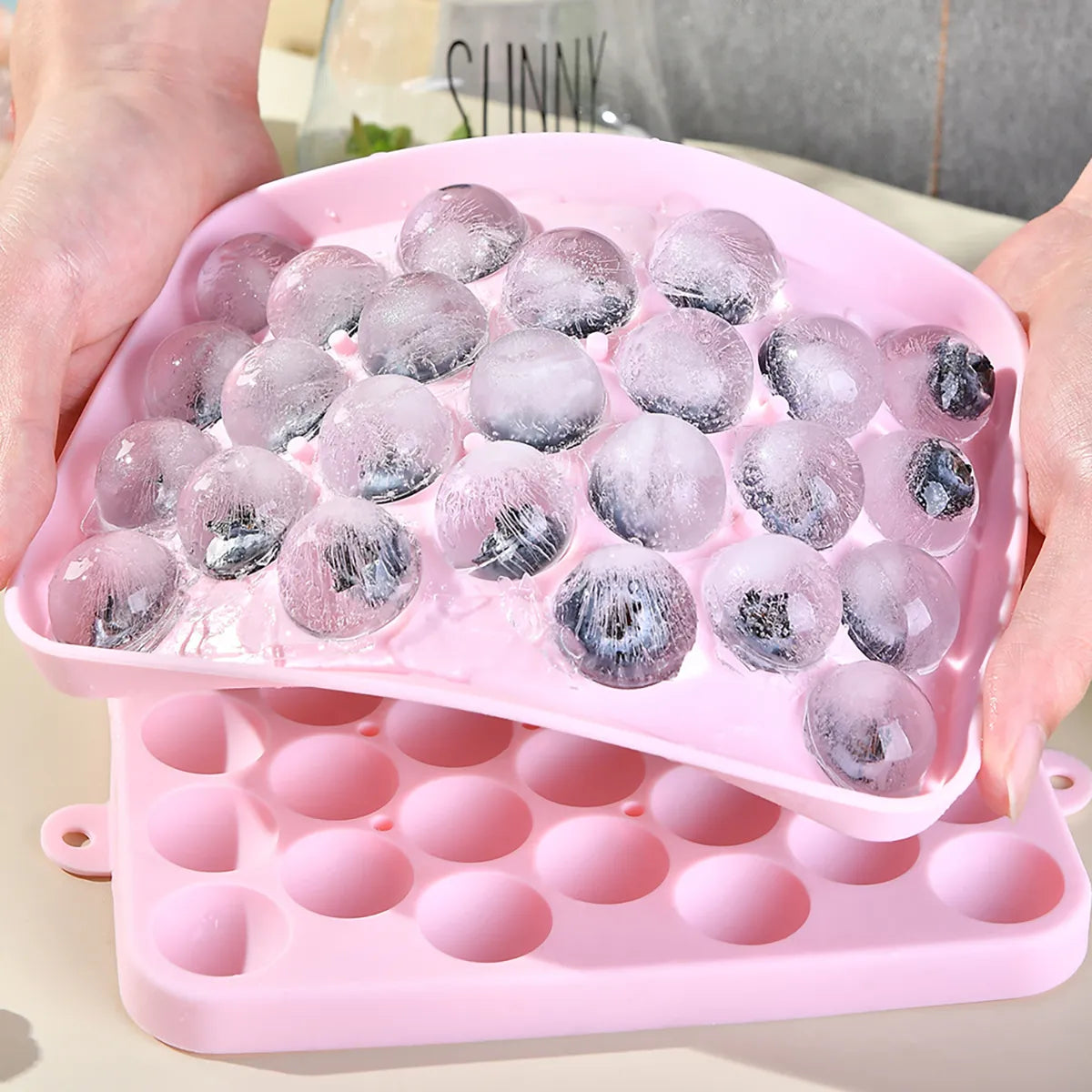 25 Grids Silicone Ice Grid Ball Ice Cube Mold with Cover Ice Storage Box Easy to Demould Bar Home Party Kitchen Tools - NJPH Best Selling 