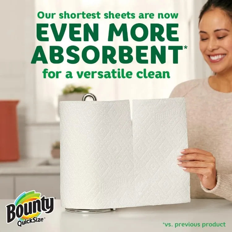 Quick-Size Paper Towels, White, 16 Family Rolls = 40 Regular Rolls - NJPH Best Selling 