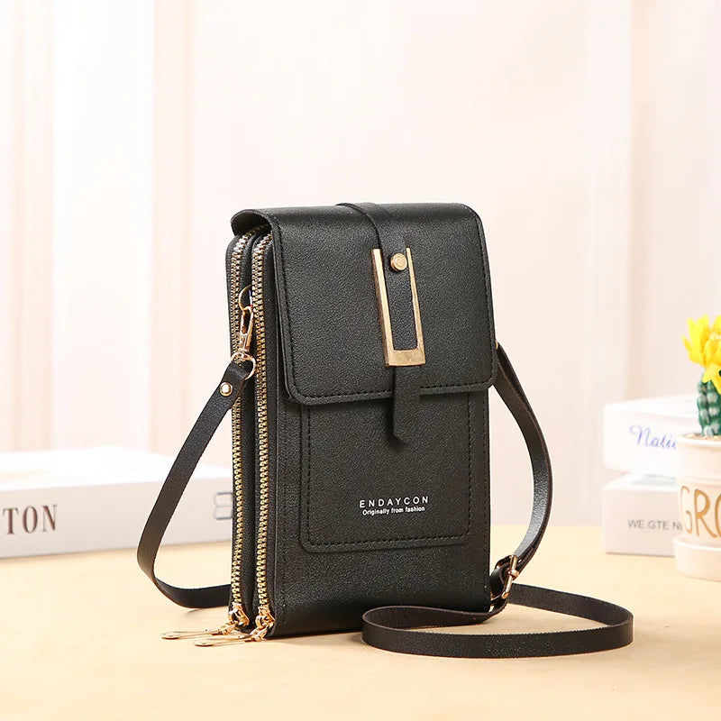 Touch Screen Cell Phone Women Bags Soft Leather Wallets Hand Purses Crossbody Bags for Women Small Handbag Cheap Women's Bags - NJPH Best Selling 