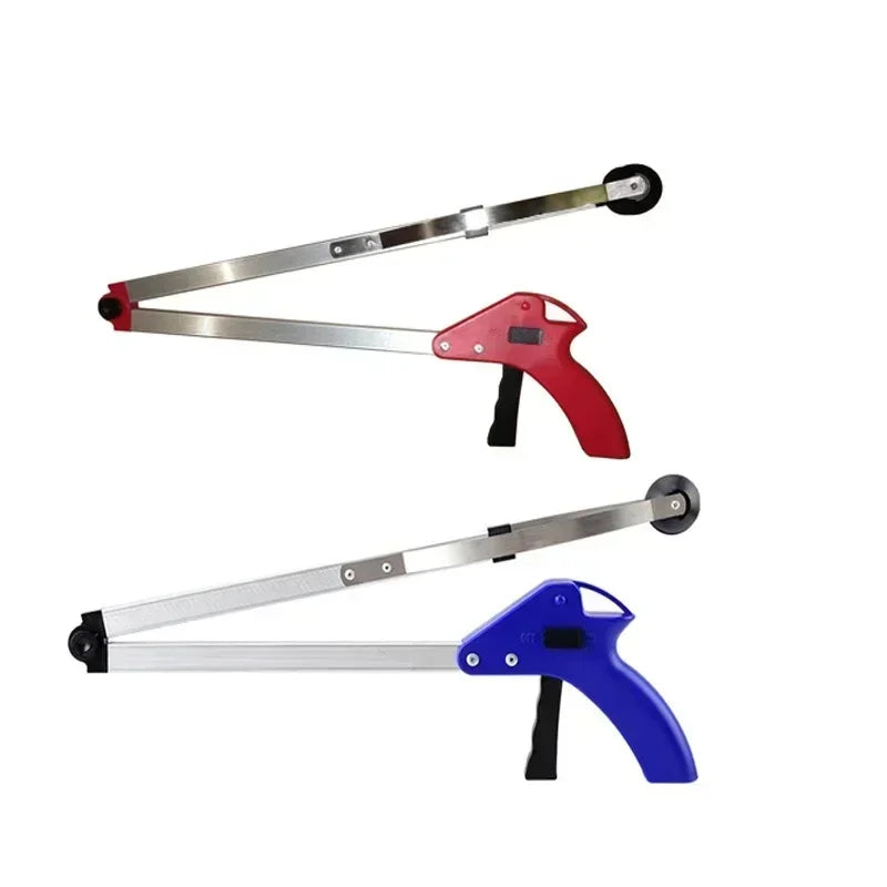 Reaching Pick Up Tool Clamp Trash Grabber Aluminum Alloy Home Portable Foldable Reaching Stick Long Arm Practical