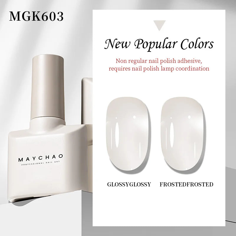 MAYCHAO 12ml Gel Nail Polish 48 Colors Glossy Semi Permanent Soak Off UV LED Frosted Gel Nails Painting Varnish - NJPH Best Selling 