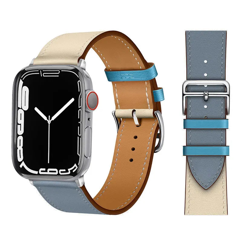 Leather Watch Straps for Apple Watch band 44mm 49mm 45mm 42mm 40mm 41mm 38mm sport bracelet iWatch series Ultra 9-8-7-6-5-4-3-SE - NJPH Best Selling 