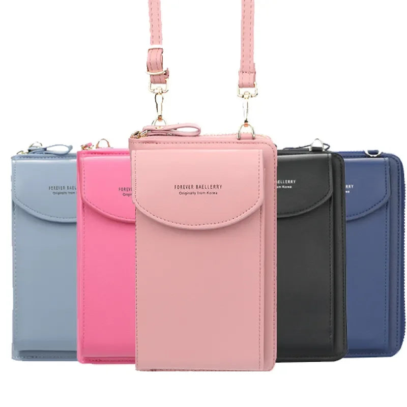 Girl Women Wallet Shoulder Mini Leather Bags Straps Mobile Phone Big Card Holders Wallet Handbag Money Pockets Girls Small Bags - NJPH Best Selling 