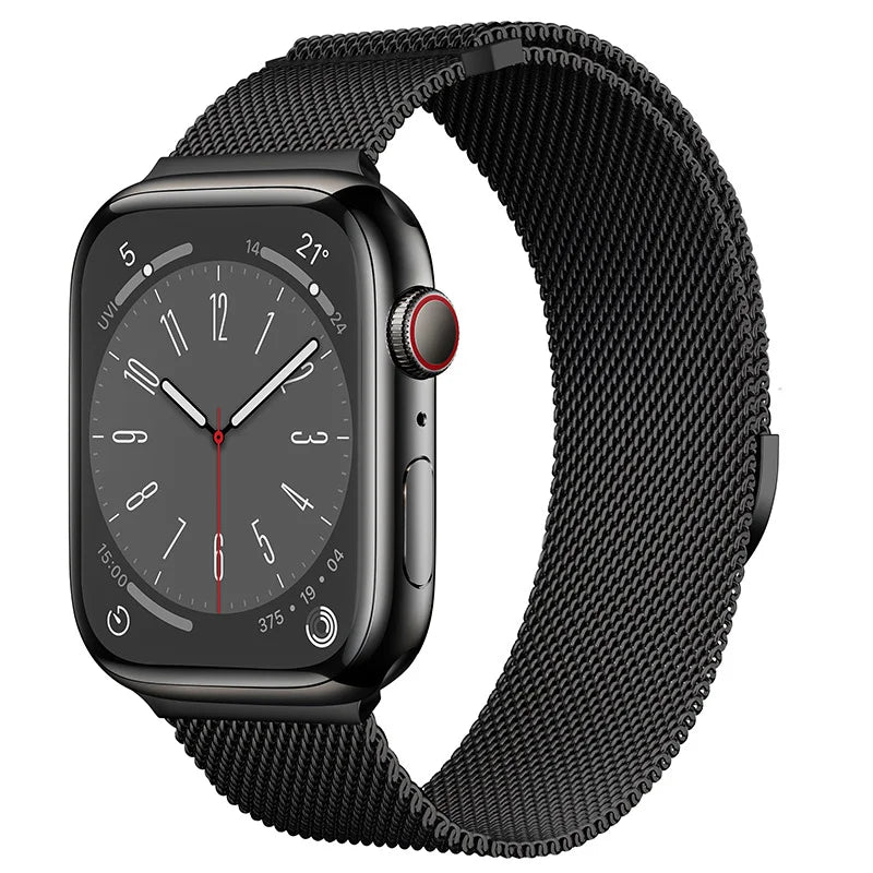 Milanese Loop Strap For Apple Watch Band 8 7 45mm 41mm Ultra 49mm Metal Magnetic Bracelet iWatch 6 5 4 3 SE 44mm 40mm 42mm Belt - NJPH Best Selling 