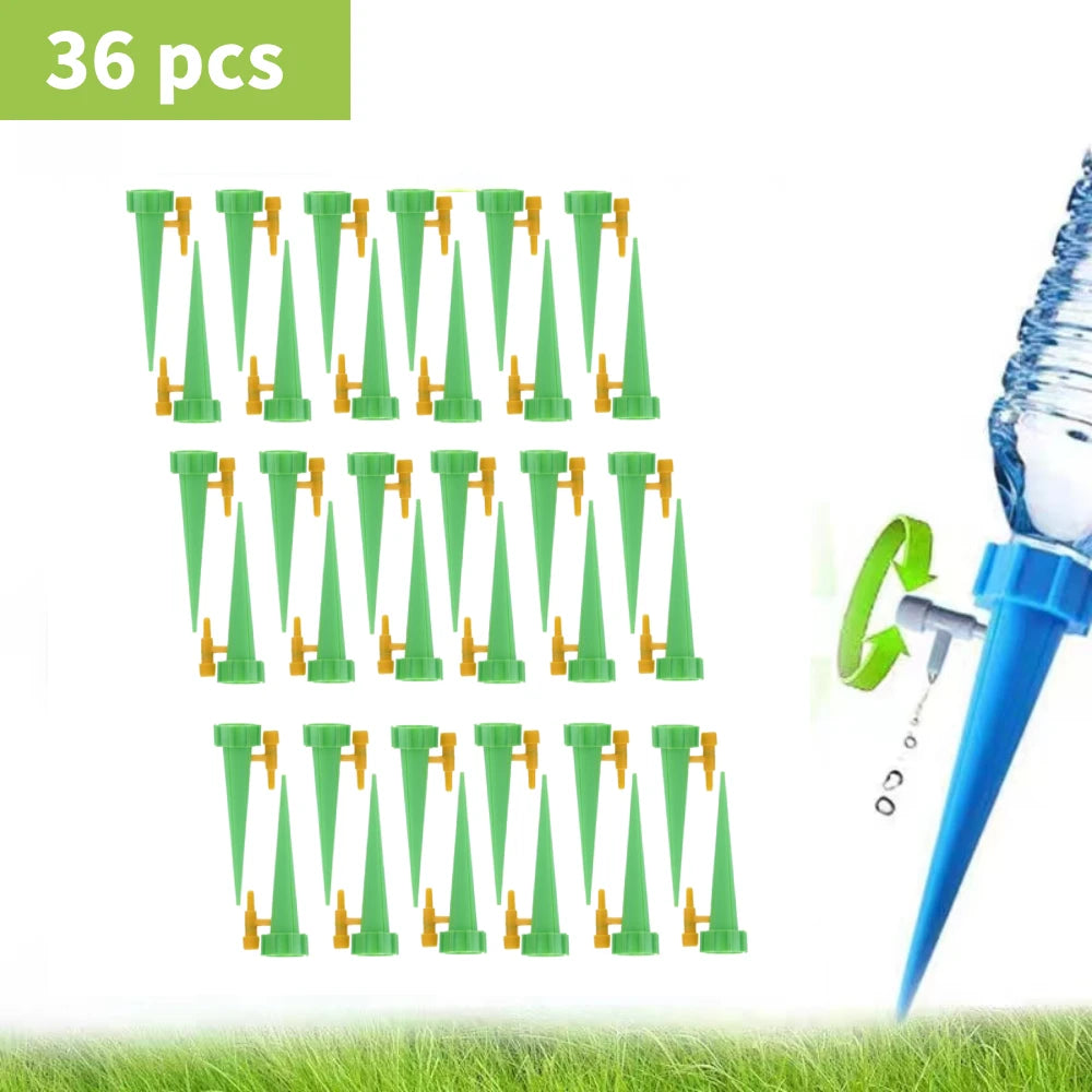 48pcs Auto Drip Irrigation Watering System Plant Dripper Spike Kits Garden Self Watering Planter Insert Plant Watering Devices - NJPH Best Selling 