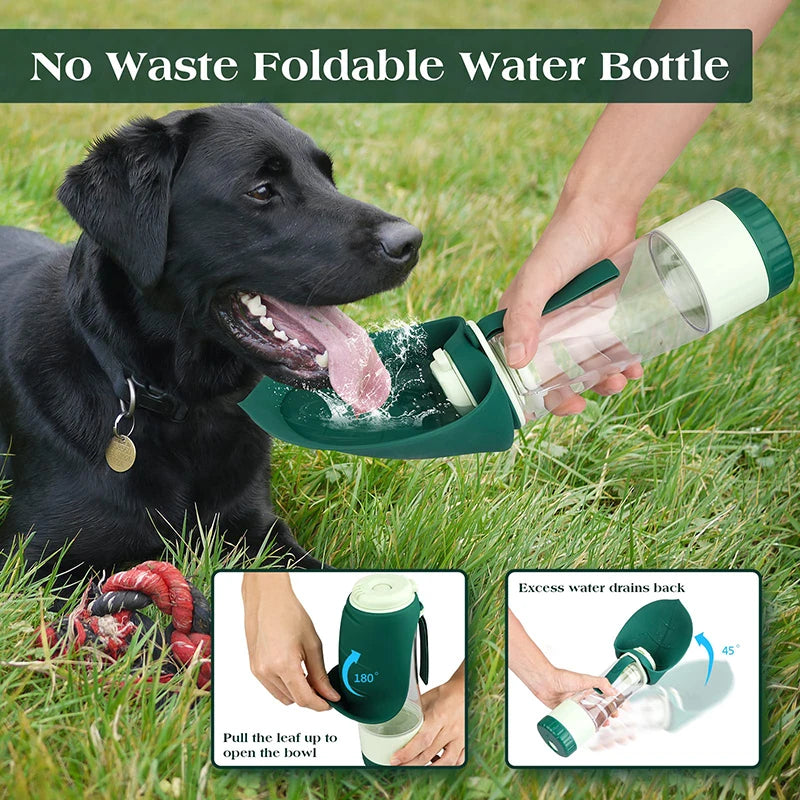 Portable Dog Water Bottle Food Container 2 In 1 Leakproof Pet Drinking Dispenser Feeder Cup For Outdoor Walking Hiking - NJPH Best Selling 