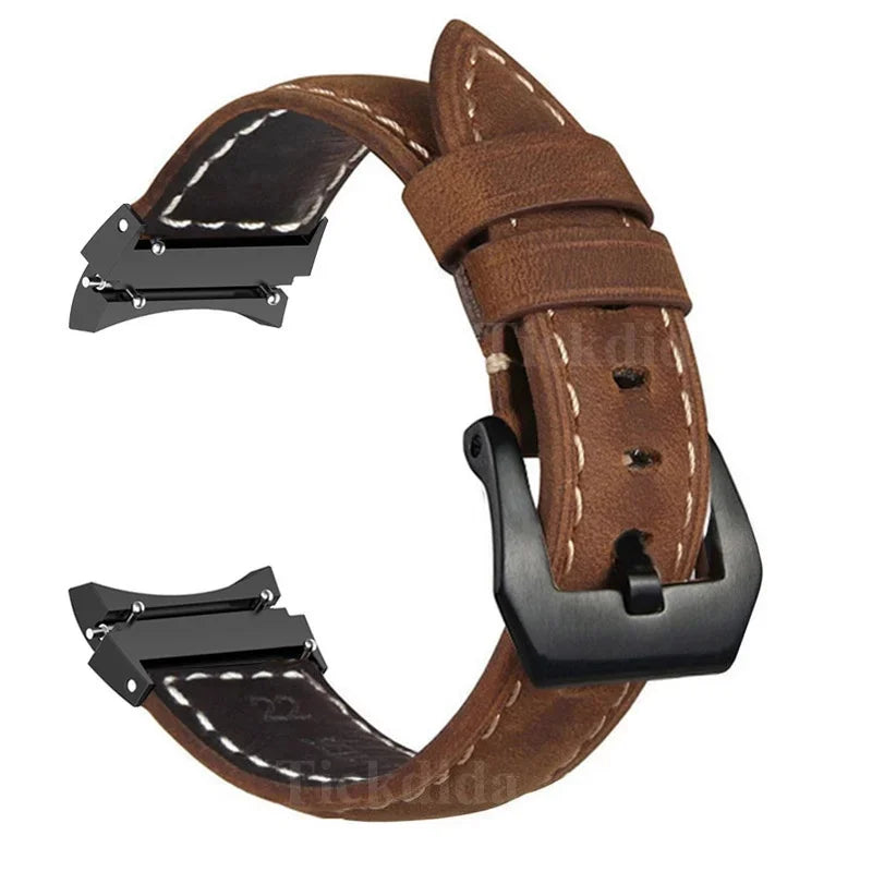 High Quality Genuine Leather Strap for Samsung Galaxy Watch 5 Pro Band Watch 6 44mm Strap for Galaxy Watch 4 Classic 46mm 47mm - NJPH Best Selling 