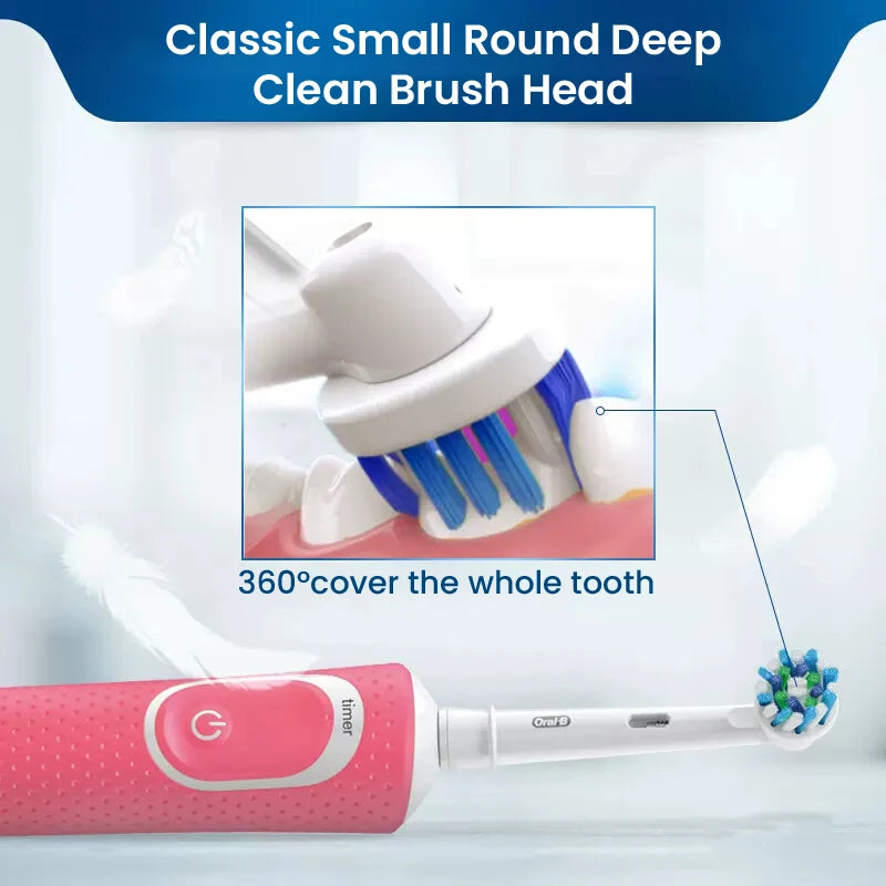 Oral B D100 Electric Toothbrush 2D Vitality Cleaning Teeth Brush Waterproof Electronic Teeth Brush Inductive Charger With Timer - NJPH Best Selling 