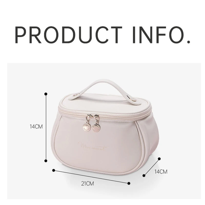 Cute PU Makeup Bag For Women Toiletries Organizer Waterproof Travel Make Up  Pouch Female Large Capacity Portable Cosmetic Case