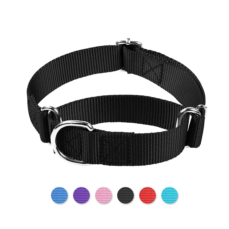 Dog Collar Adjustable Nylon Anti-Punch Pet Collar with Metal D Ring Strong & Durable for Medium & Large Dogs Training Dog Collar - NJPH Best Selling 