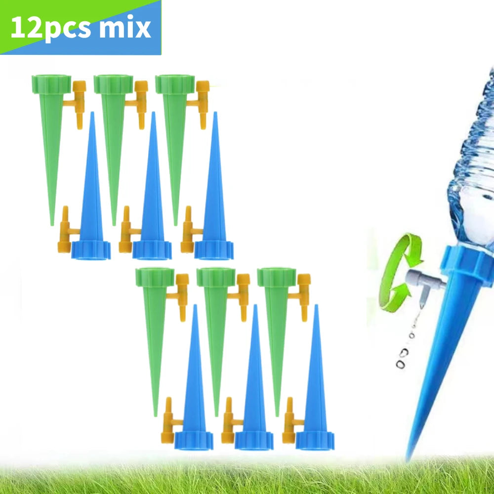 48pcs Auto Drip Irrigation Watering System Plant Dripper Spike Kits Garden Self Watering Planter Insert Plant Watering Devices - NJPH Best Selling 