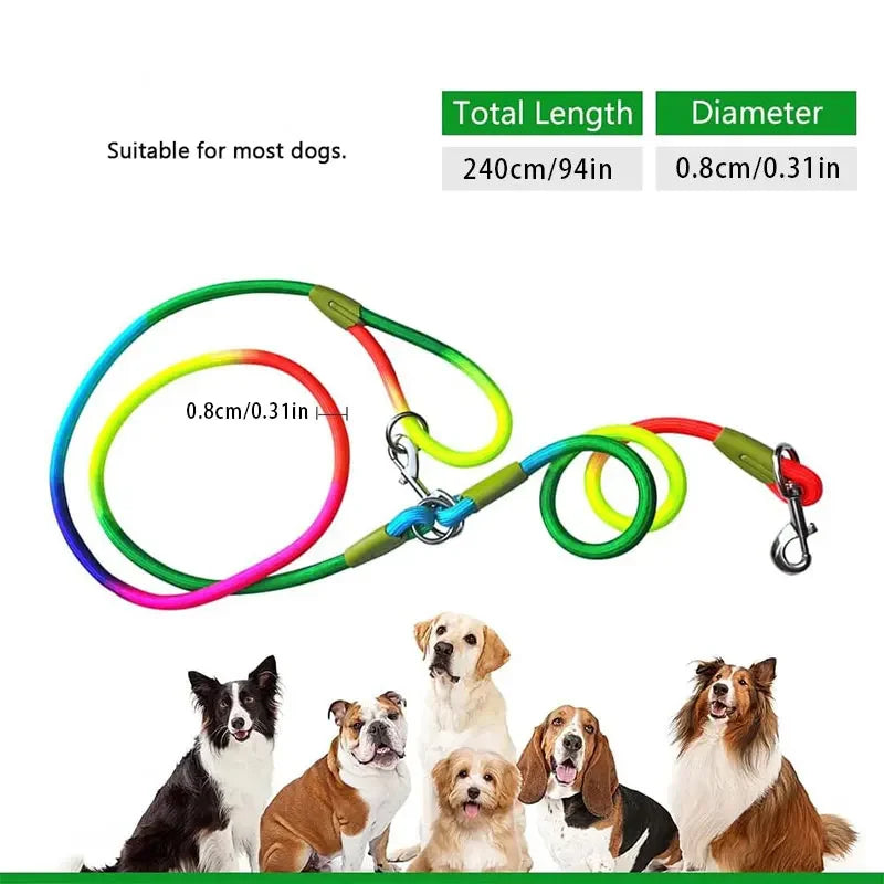 Reflective Nylon Leashes Pet accessories Dogs Chain Traction Rope Leads for Running Free Hands Rope Chain for Small Large Dog - NJPH Best Selling 