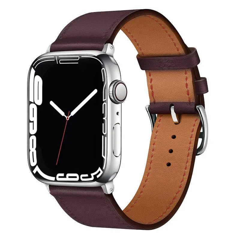 Leather Watch Straps for Apple Watch band 44mm 49mm 45mm 42mm 40mm 41mm 38mm sport bracelet iWatch series Ultra 9-8-7-6-5-4-3-SE - NJPH Best Selling 