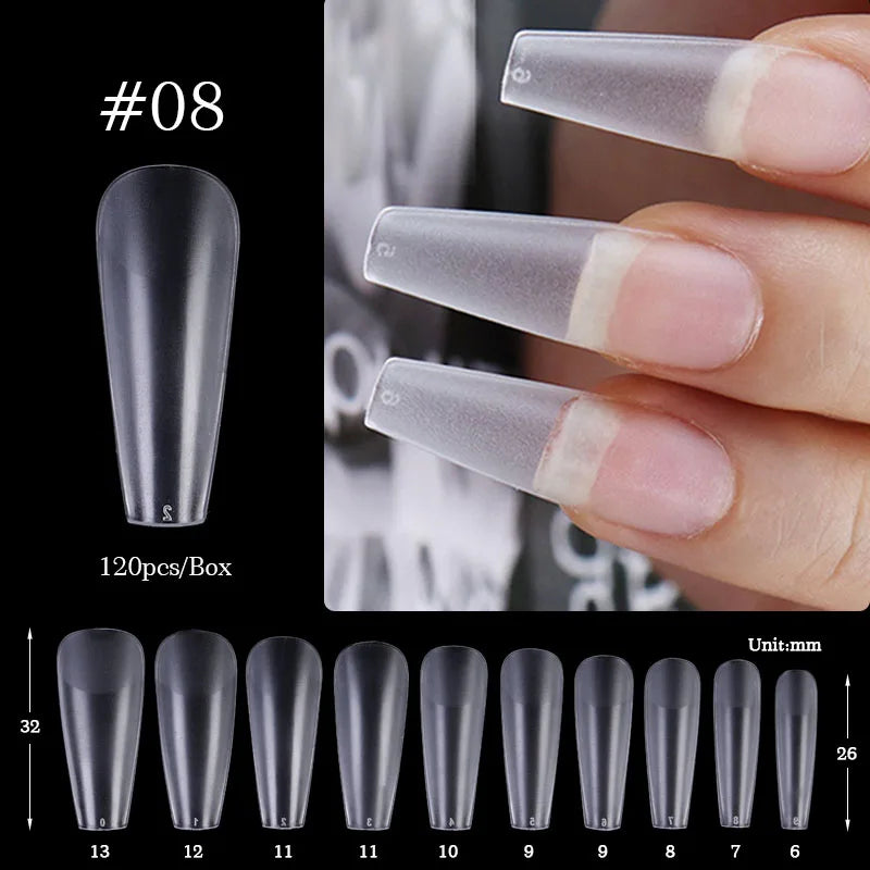 Nail Art Press on False Nails Fake Nails Coffin Gel Nails Extension System Full Cover Short Nail Soft Gel Tips Accessories Tool - NJPH Best Selling 