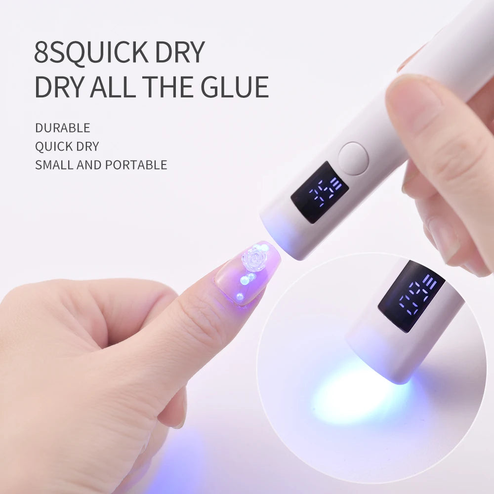 UV Nail Lamp Dryer Machine Portable USB Rechargeable UV LED Nail Quick Drying Light Handheld Manicure Lamp For Gel Varnish Tools - NJPH Best Selling 