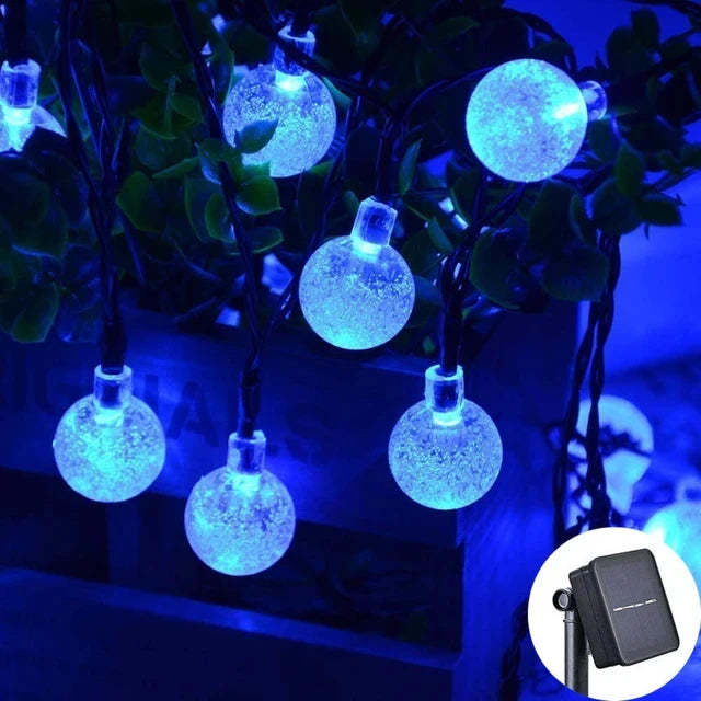 Solar Crystal Globe LED String Lights 60 LED 8 Lighting Modes IP65 Fairy Light Christmas Garland For Garden Party Decor 1pc/2pcs - NJPH Best Selling 