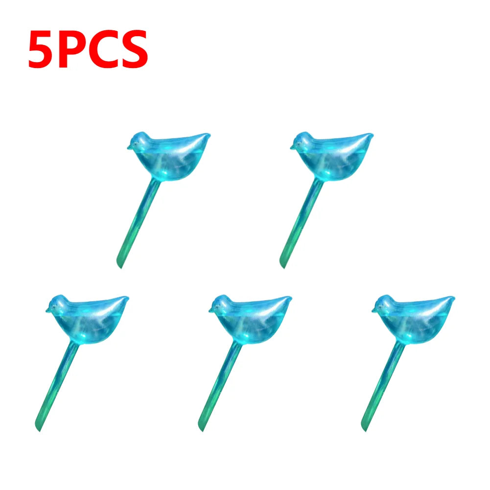 5PCS Automatic Plant Watering Bulbs Self Watering Ball/Bird Shape Water Device Drip Irrigation System for Garden Flower Plants - NJPH Best Selling 