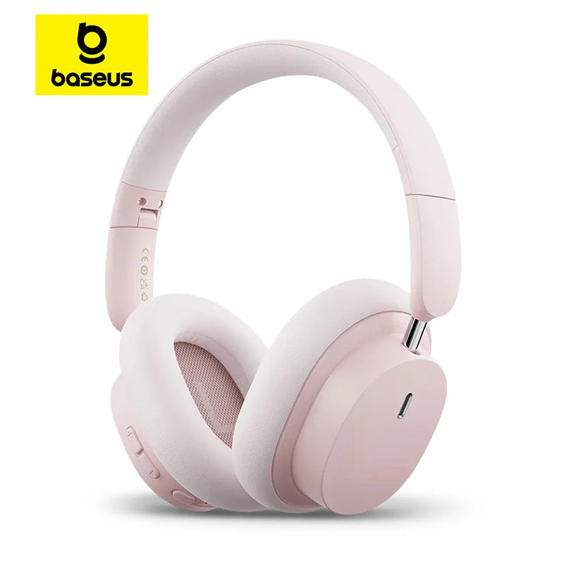 Baseus Bowie D05 Wireless Headphone Bluetooth 5.3 Earphone HIFI Level Headset 40mm Driver Foldable Over Ear Headphone 70H Time - NJPH Best Selling 