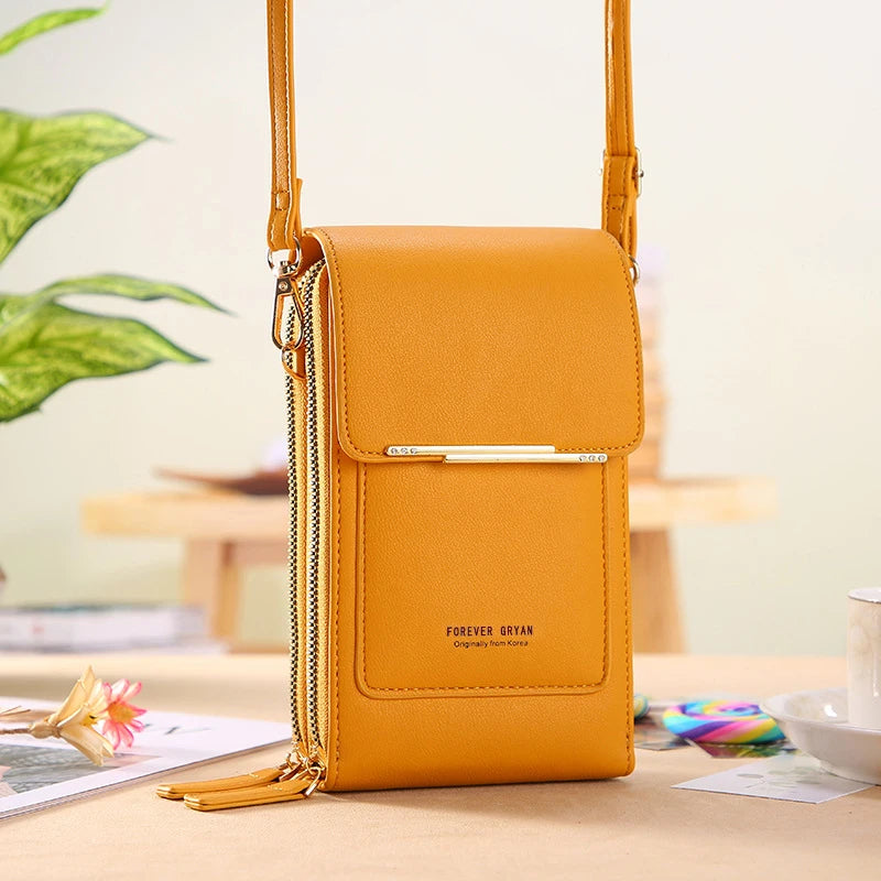 New Women Handbags Female Pu Leather Shoulder Bags Touch Screen Phone Purse Crossbody Bag Large Capacity Hand Bag Dropshipping - NJPH Best Selling 